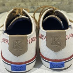 Keds Womens Champion Leather Baseball Inspired, Stiching accents Shoe Size 9 Nice, clean, like new.  