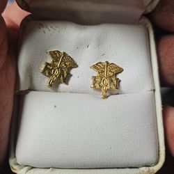 10kt Pure Gold RN Scrub Pins. Registered Nurse