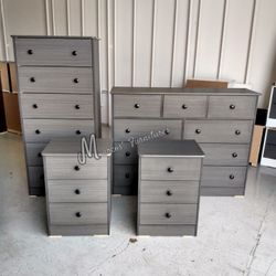 Gray Matte Bedroom Dresser Set!