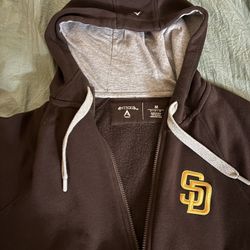 Padres Antigua Zip Up Brown Hoodie - NEW never worn