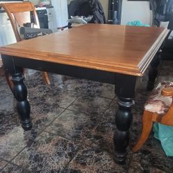 Wood Table With Chairs 