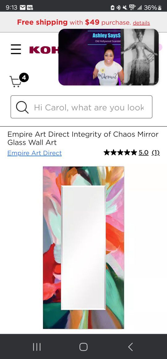 Empire Art Direct Integrity of Chaos Mirror Glass Wall Art