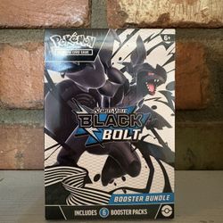 pokemon cards black bolt booster bundle (6 packs)