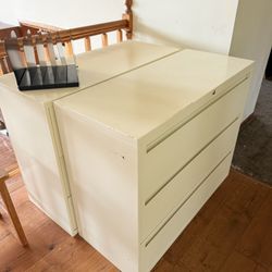Two Metal Lateral Filing Cabinets – Great Condition