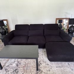 All Black Sectional, Living Room Set, Near FAMU campus