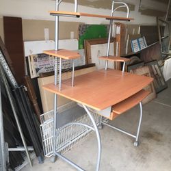 Table Movable With 4 Wheels . Long 40”, Width 23”, Height 30”