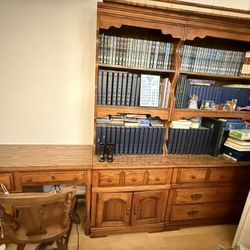 Book Shelf Table And Chair Set