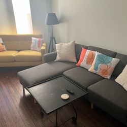 Burrow Nomad Charcoal Sectional (85” X 35”)