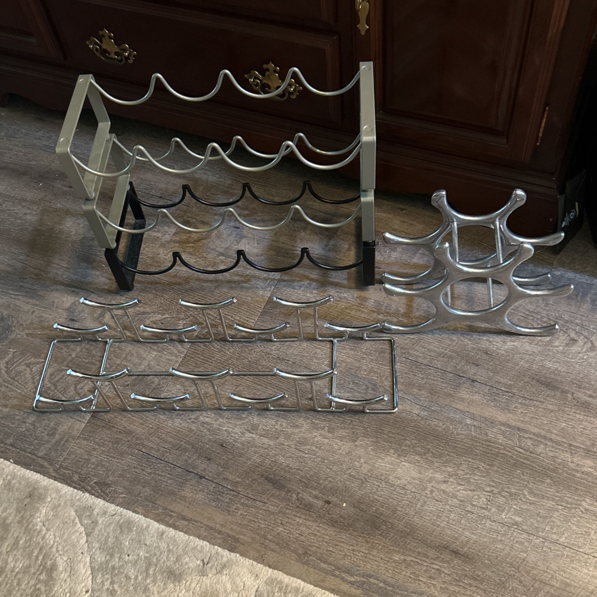Lot Of 5 Metal Wine Racks