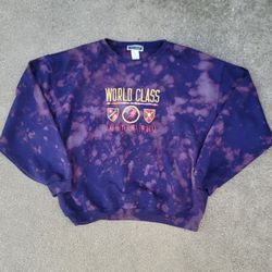 Vtg Ivy Club Classics World Class Ski International Bleach-dyed Sweatshirt