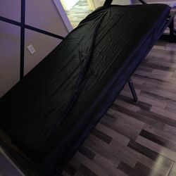Twin Metal Bed Frame And Slim Mattress 