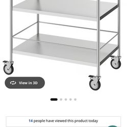 IKEA FLYTTA Kitchen trolley, stainless steel, 98x57 cm