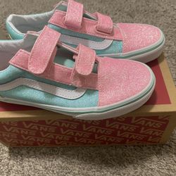 Kids Glitter Vans Size 2