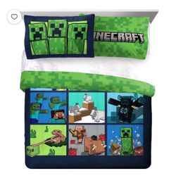 Minecraft Reversible Queen Comforter