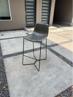 West Elm dark grey bar stool