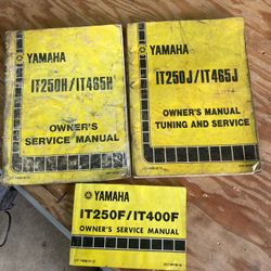 Vintage Yamaha IT 250-400-465 Manuals