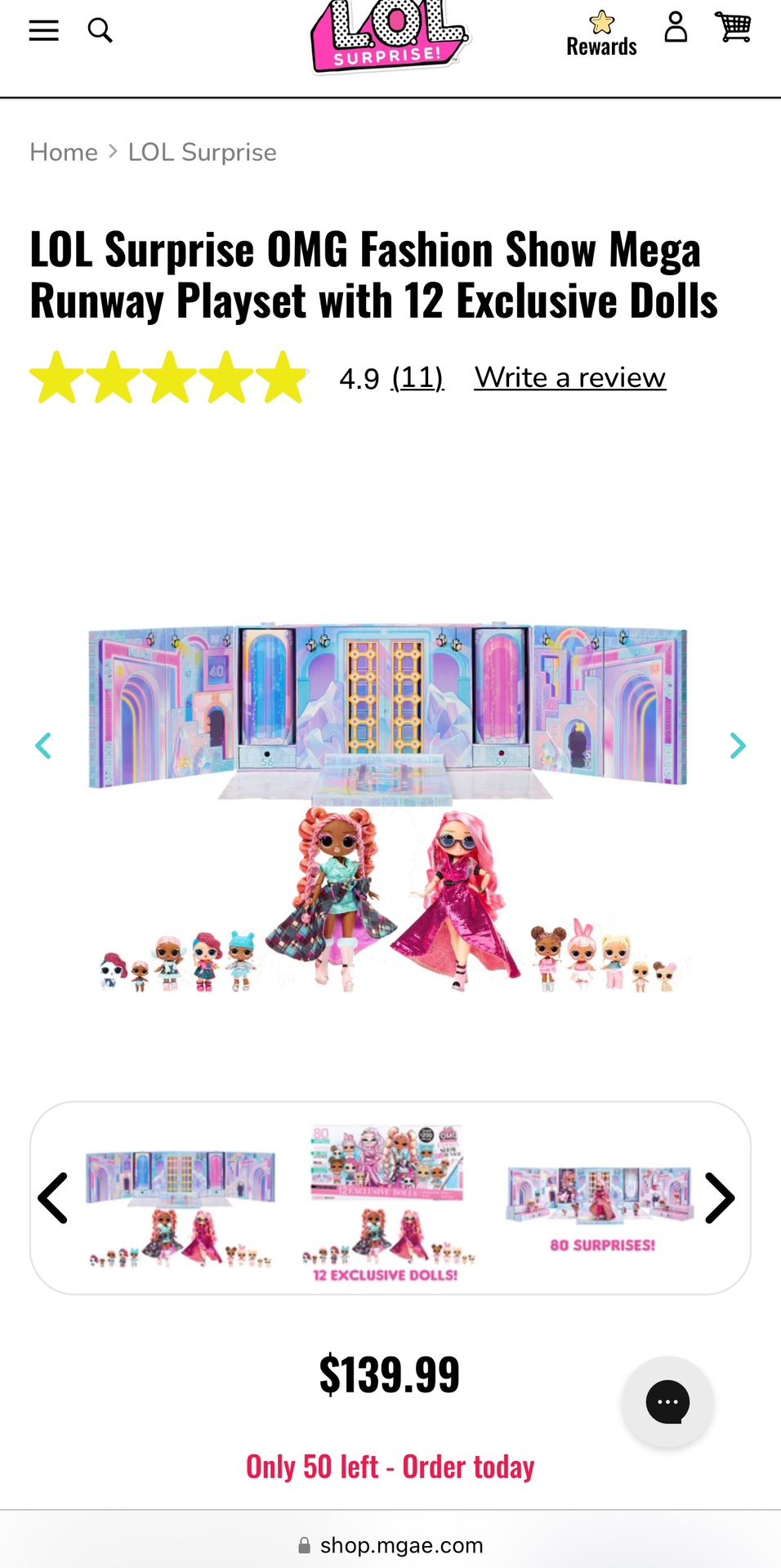 LOL Surprise Doll Fashion Show Mega Runway Playset