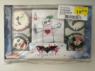 The Dark Knight Joker Playing Cards & Poker Chips Box Set Batman DC Collectible NEW