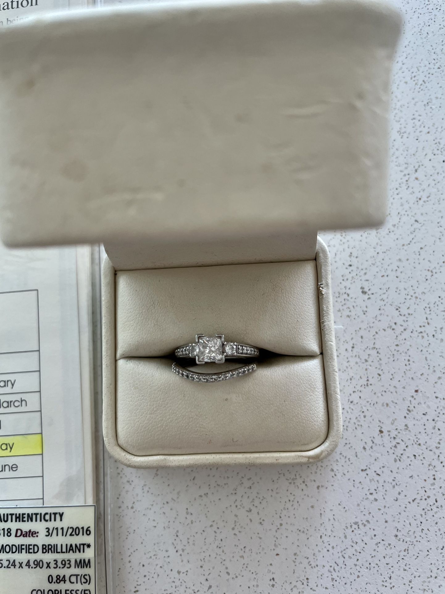 Diamond Engagement Ring With Wedding Band 