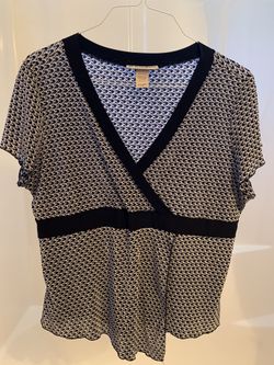 PXL Dress Barn black and white top