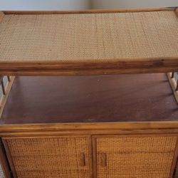 🌺Rattan Bamboo Entry Consol Cabinet 