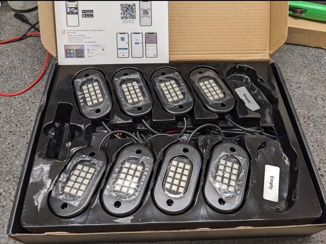 LED Rock Lights for Trucks 8 Pods, RGB Rock Lights for UTV with APP Control Music Mode 120 LEDs

