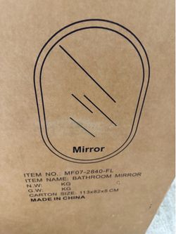Large bathroom mirror with brackets
