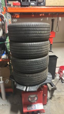 Set 4 used tires 215/45/17 ,, firm price,,,