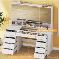 ❤️‍🔥 50-inch glass surface makeup dressing table