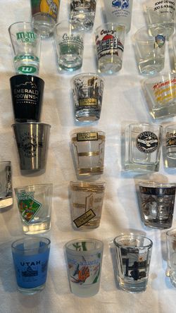 47 various shot glasses