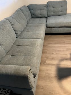 Blue Sofa Ottoman Loveseat 