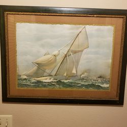 Framed Lithograph l.r. "James G. Tyler" 1899