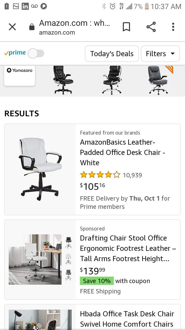 Set of 4 office chairs like new