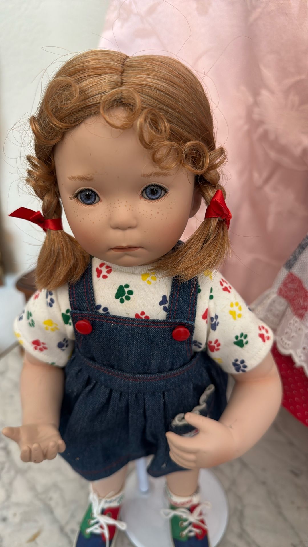 Love Cats  Porcelain  Doll