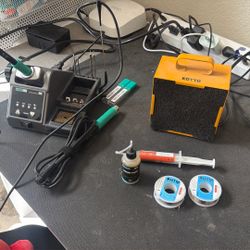 Sugon T21 Soldering Station With Two Irons (C210 Micro, C115 Standard) And Kotto Fume Vent Fan