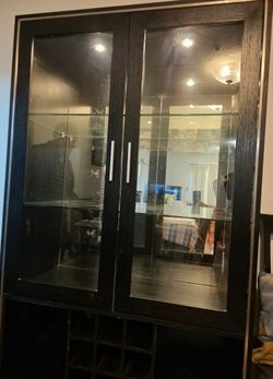 China cabinet & wine rack.