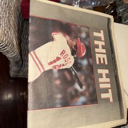 September 12,1985 complete Cincinnati Post Pete Rose 4192 - THE HIT Passes Cobb