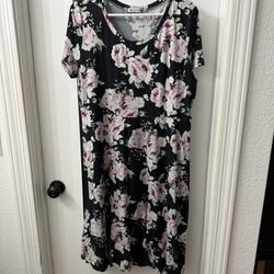Floral T Shirt Dress 