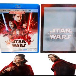 Star Wars: Episode VIII: The Last Jedi  Blu-ray 2-Disc Set 2017 W/Slipcover New
