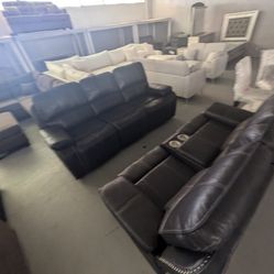 Black Sofa & Loveseat Recliners 