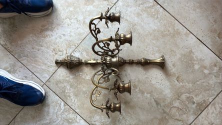 Sconces two of them brass for both