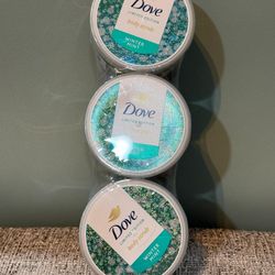 Brand New 3 Pack Of DOVE Body Scrub 