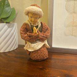 Vintage 9" Praying Child Doll Figurine