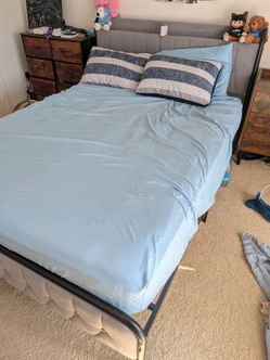Queen Bed frame with electric charging ports