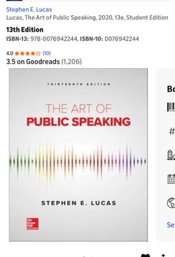 The Art Of Public Speaking 13Th Edition By Stephen E Lucas