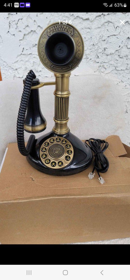 Roman Column Candlestick 1897 Reproduction Telephone