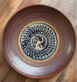 Vintage Tue Poulsen Mid-Century Modern Danish Studio Pottery Centerpiece Bowl - 16"