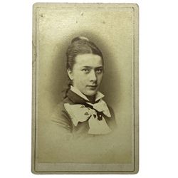 Antique Victorian Era Photograph Women 1873 CDV Photographer M. Selmer Bergen 