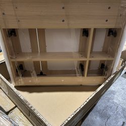 medicine cabinet with an integrated LED mirror