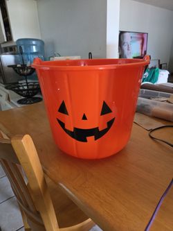 Jumbo Pumpkin Candy Pail Huge